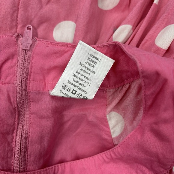 Vintage Gymboree Pink Polka Dot Dress Size 9 (girls 8-10) Cotton Lined 2011 - Picture 5 of 7